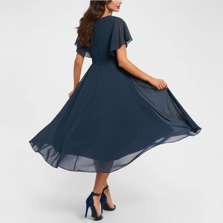 Clarissa™ Flowing V-Neck Maxi Dress