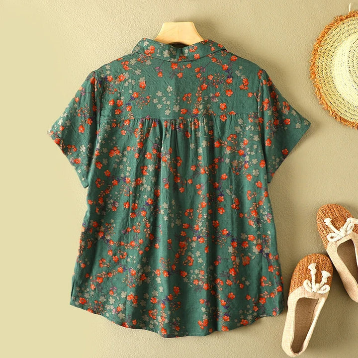 Olive™ Vintage Floral Summer Shirt