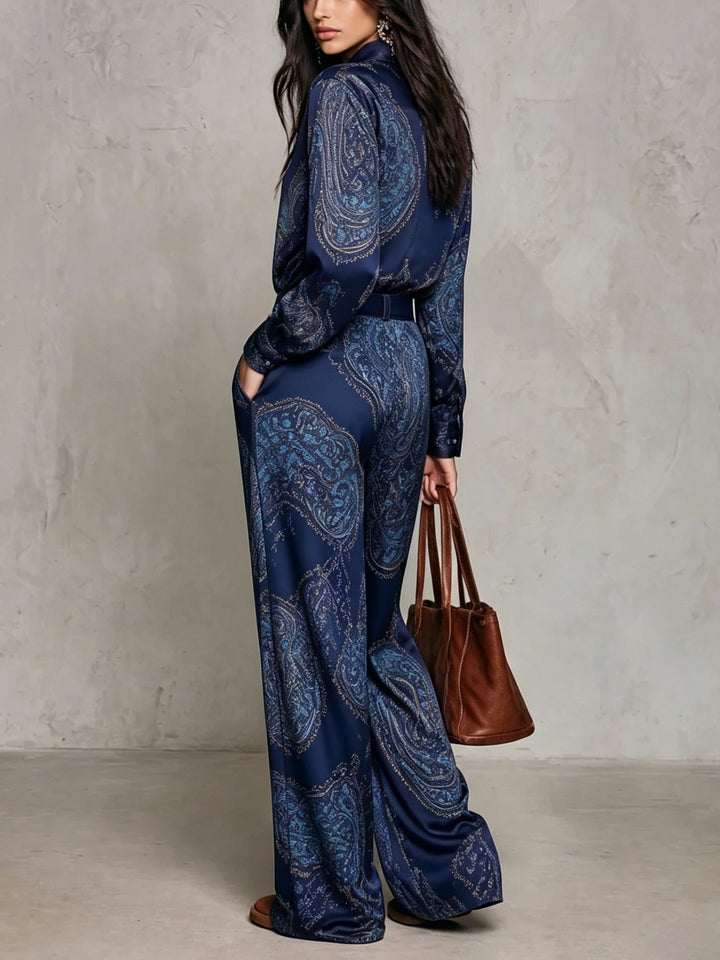 Eugenia™ Paisley Print Wide-Leg Two-Piece Set