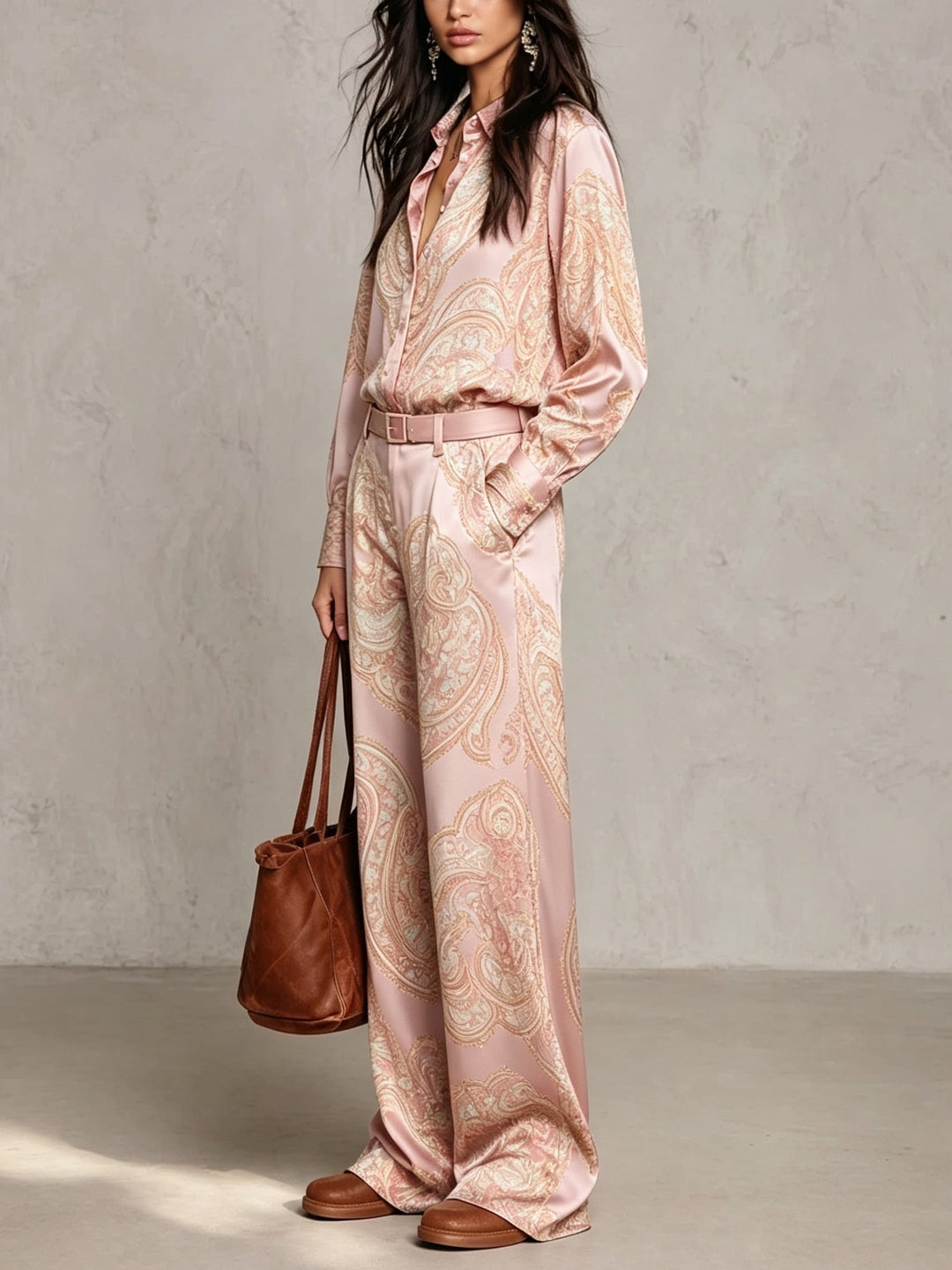 Eugenia™ Paisley Print Wide-Leg Two-Piece Set