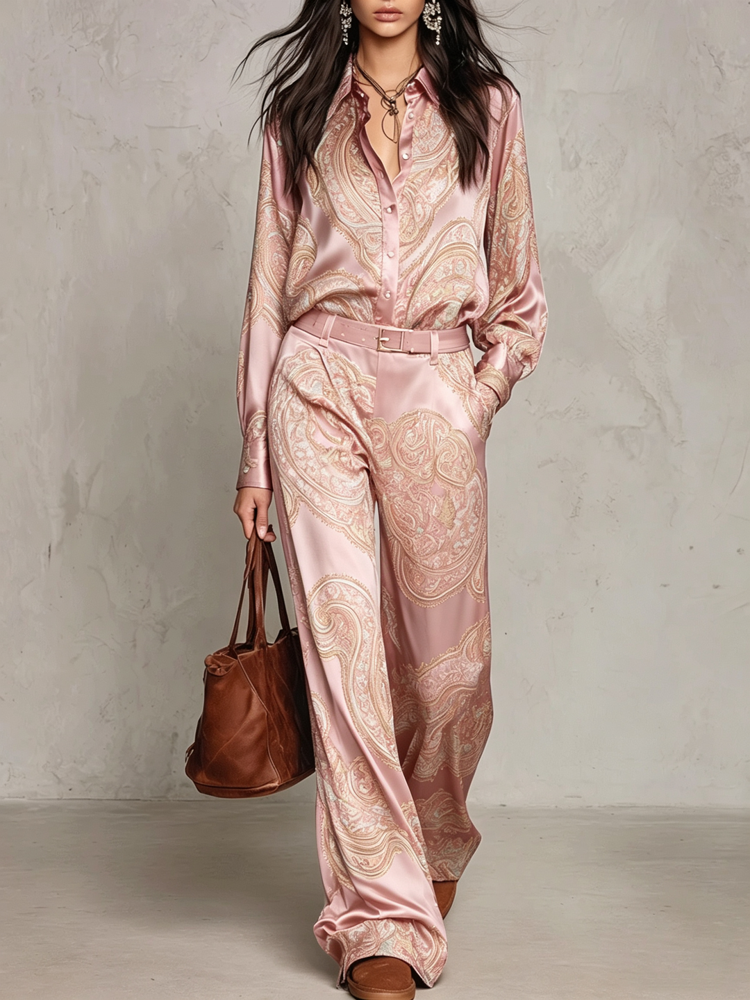 Eugenia™ Paisley Print Wide-Leg Two-Piece Set