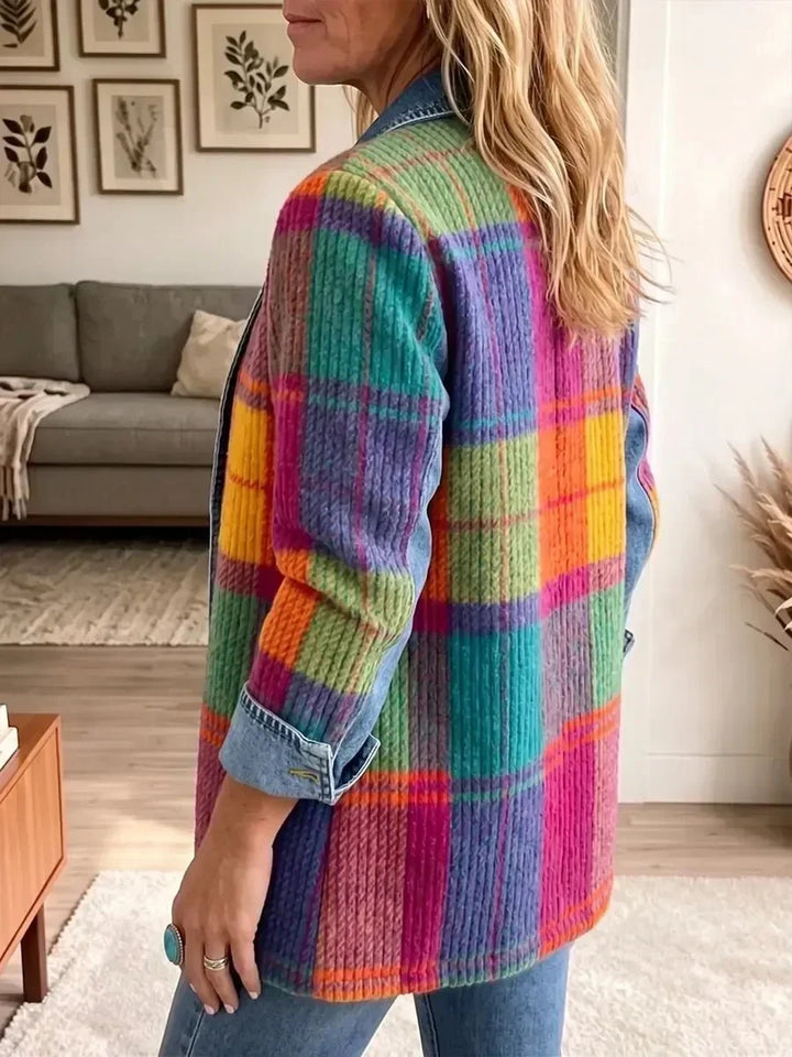 Maribel™ Vintage Plaid Quilted Jacket